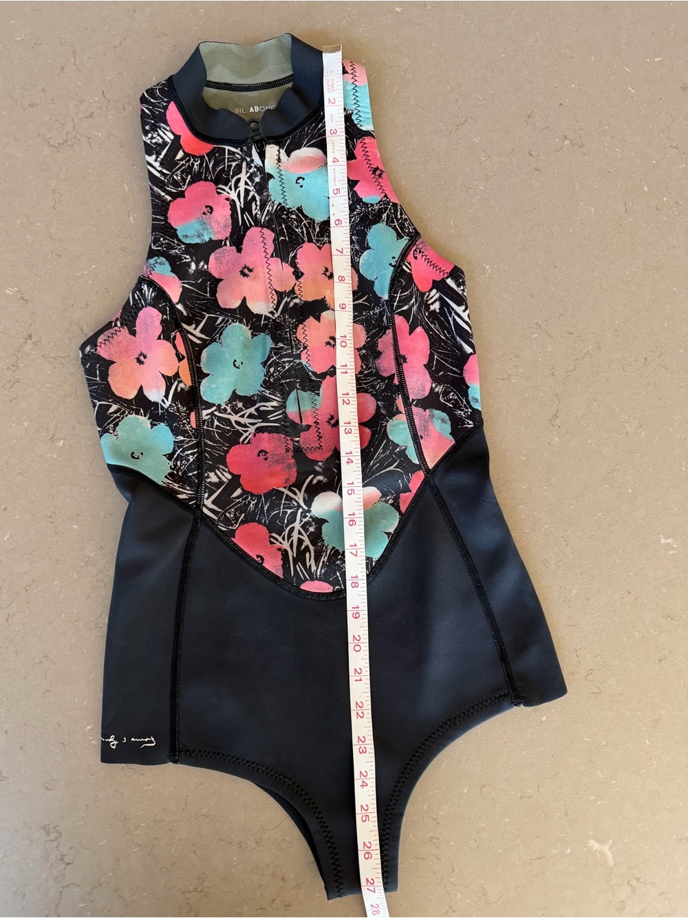 Billabong Andy Warhol Wetsuit Floral Neoprene Spring Surf Suit Swimsuit Swim 6 - Picture 5 of 9